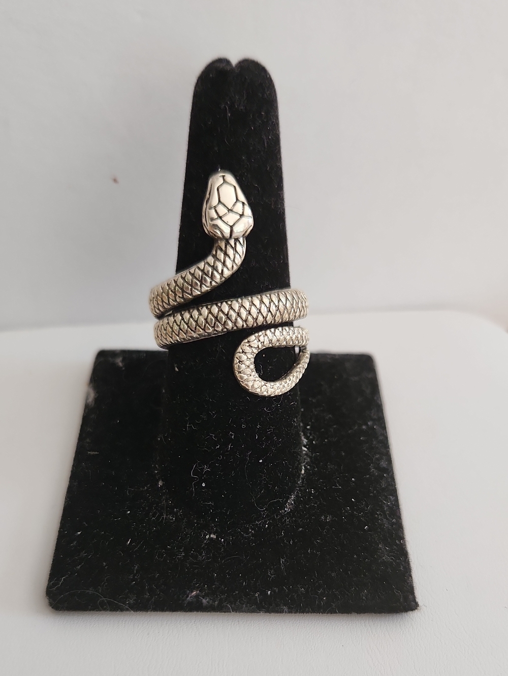 Snake Wrap Ring - Silver Tone
